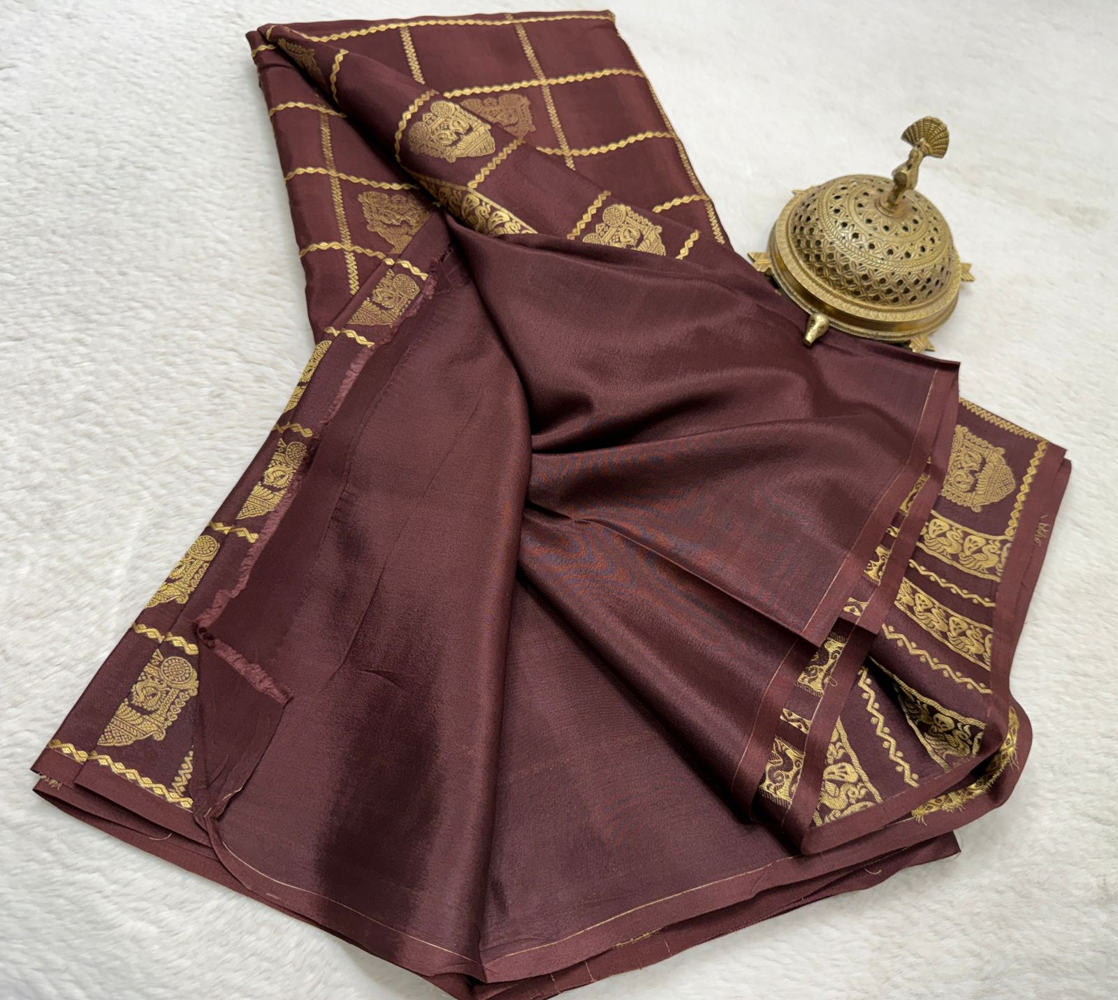 Soft Silk Saree with Rich Pallu | Peacock & Elephant Butta Saree Online