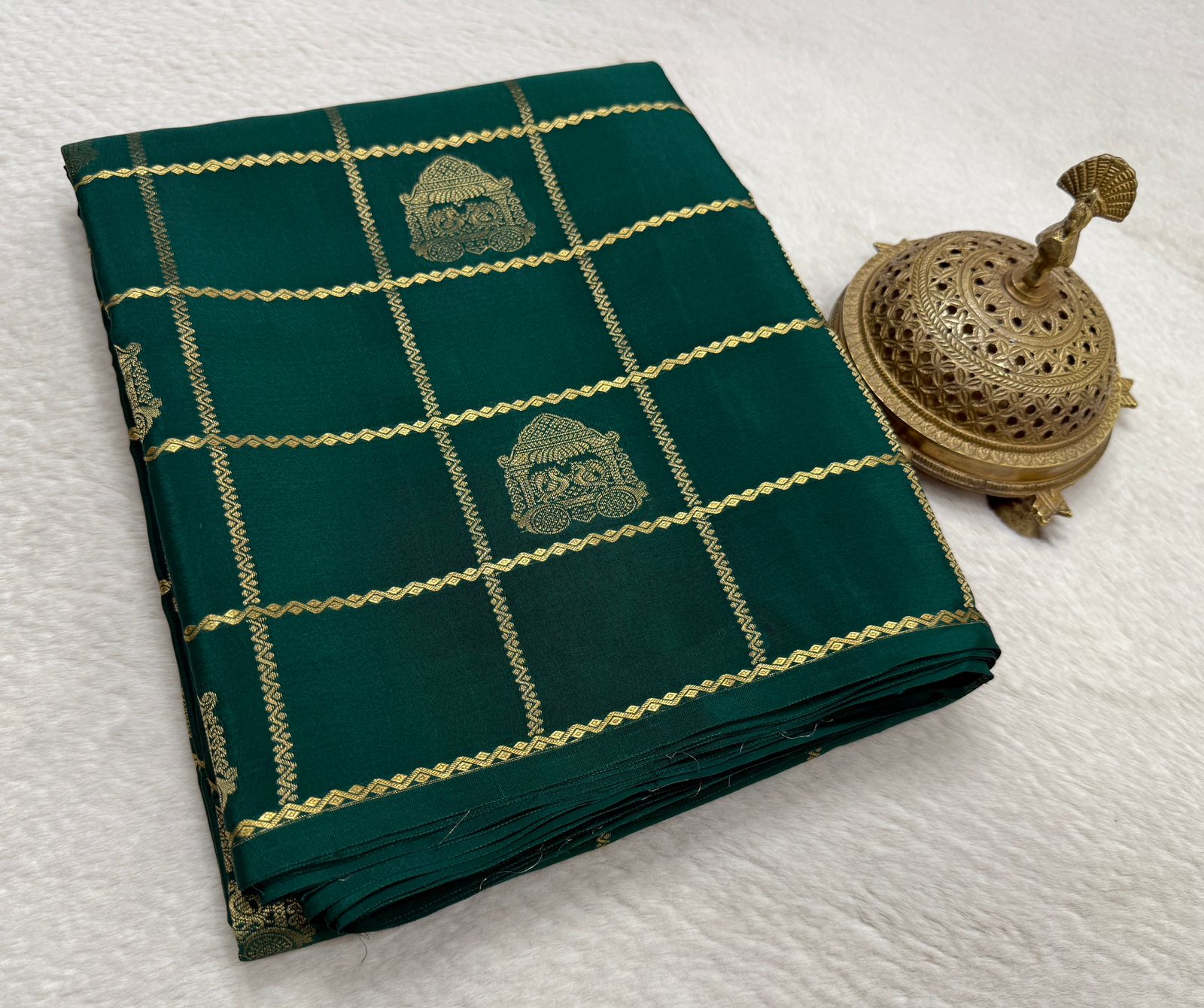 Soft Silk Saree with Rich Pallu | Peacock & Elephant Butta Saree Online