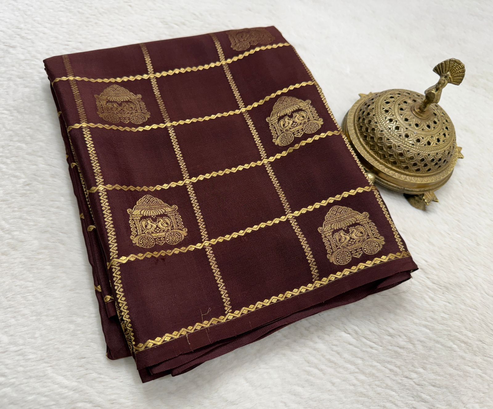 Soft Silk Saree with Rich Pallu | Peacock & Elephant Butta Saree Online