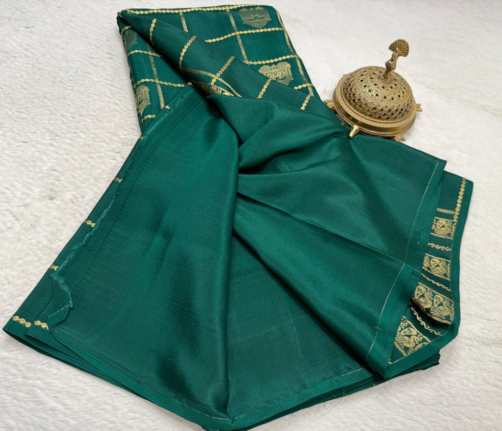 Soft Silk Saree with Rich Pallu | Peacock & Elephant Butta Saree Online