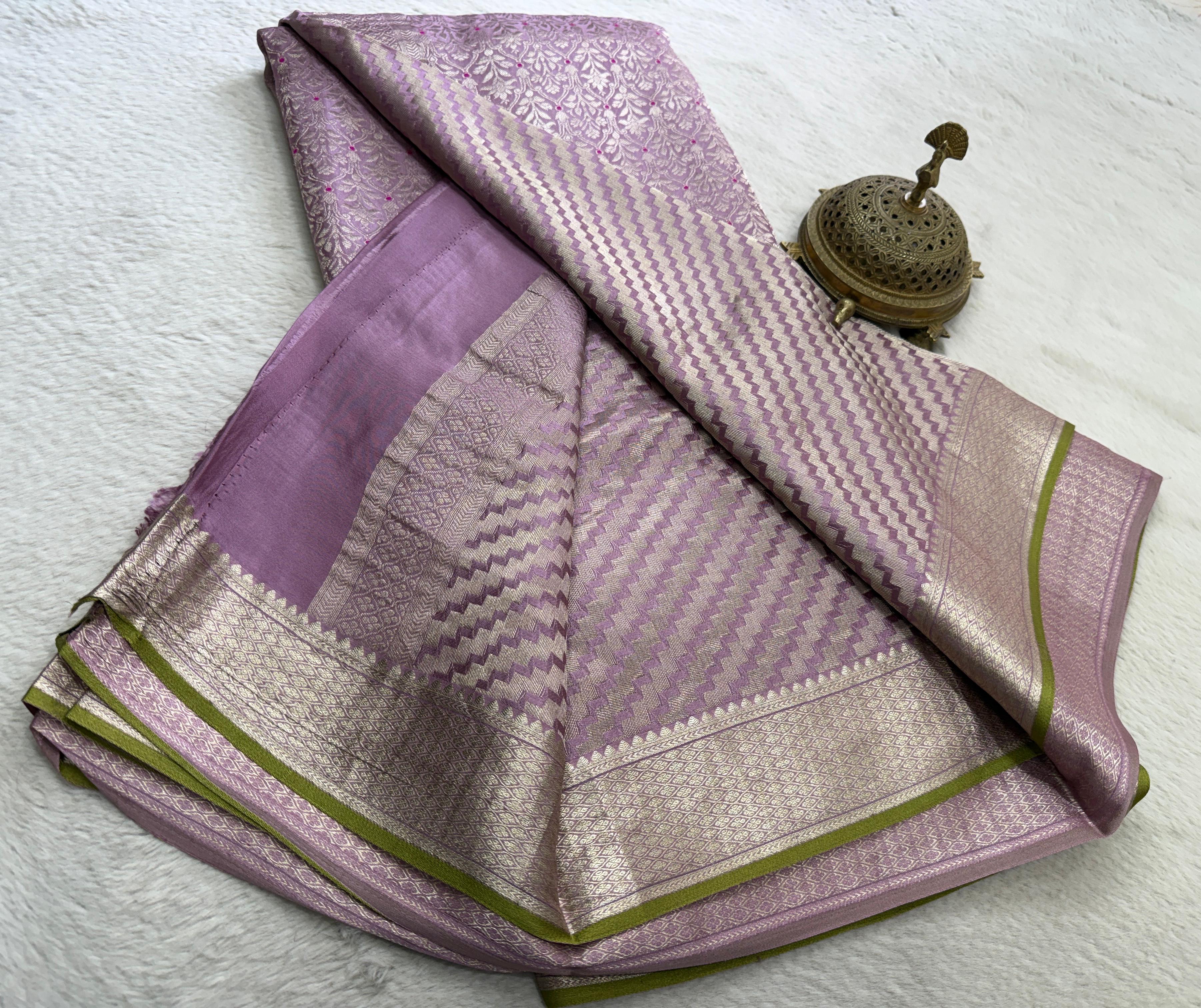 Regal Brocade Mysore Silk Saree | Silk Mark Certified Floral Zari Weaving | Rich Pallu | Premium Wedding & Festive Saree