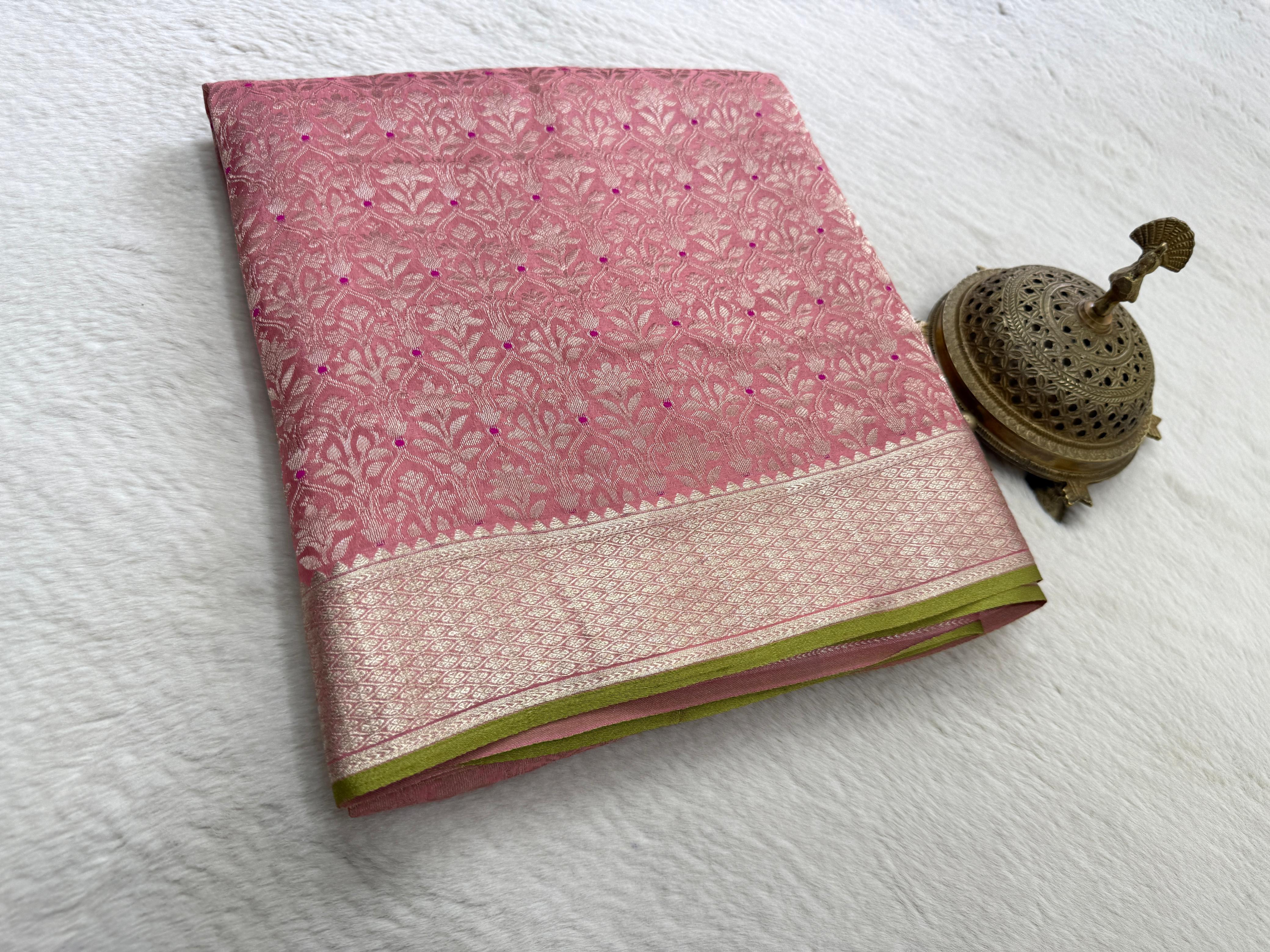Regal Brocade Mysore Silk Saree | Silk Mark Certified Floral Zari Weaving | Rich Pallu | Premium Wedding & Festive Saree