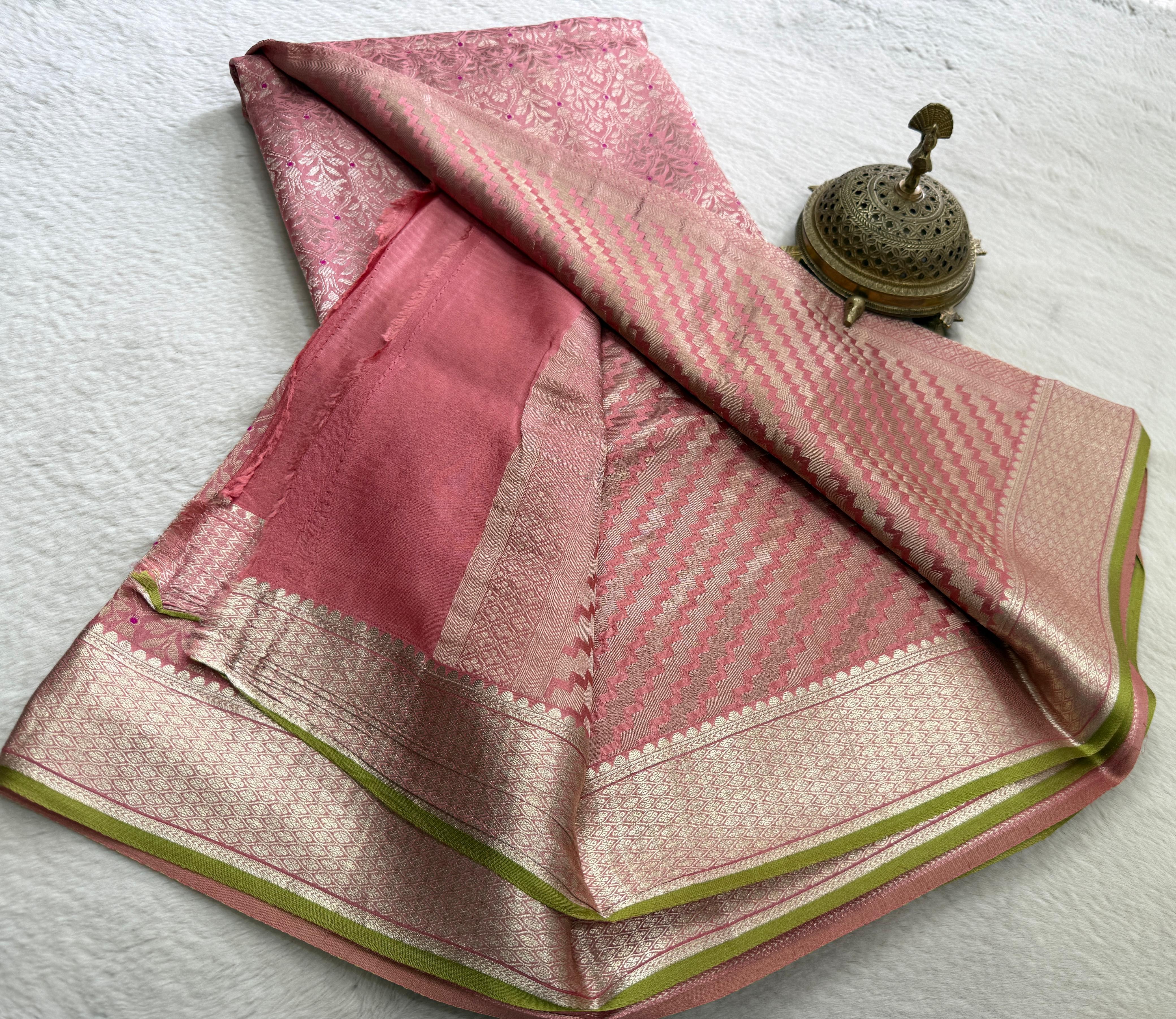 Regal Brocade Mysore Silk Saree | Silk Mark Certified Floral Zari Weaving | Rich Pallu | Premium Wedding & Festive Saree