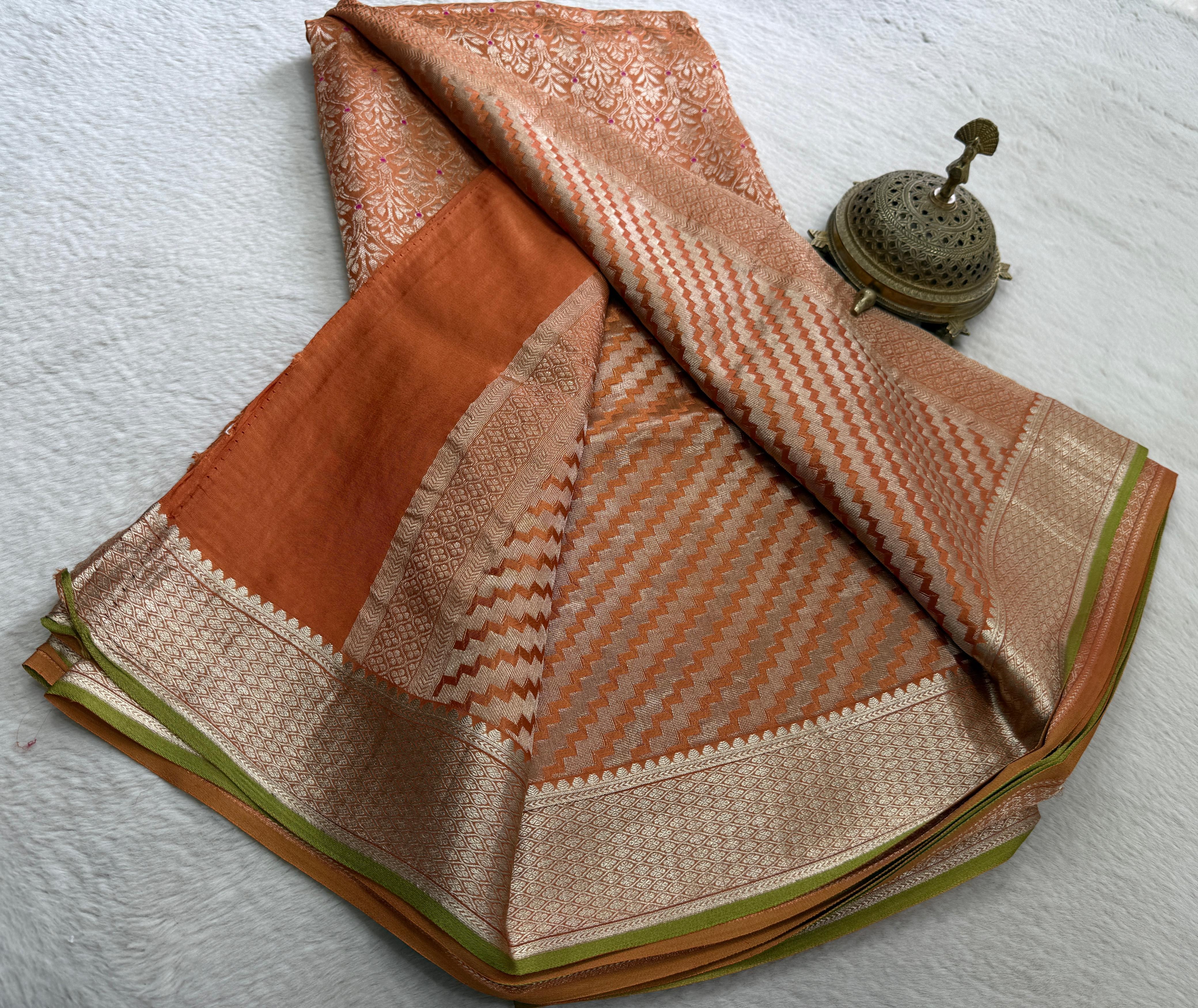 Regal Brocade Mysore Silk Saree | Silk Mark Certified Floral Zari Weaving | Rich Pallu | Premium Wedding & Festive Saree