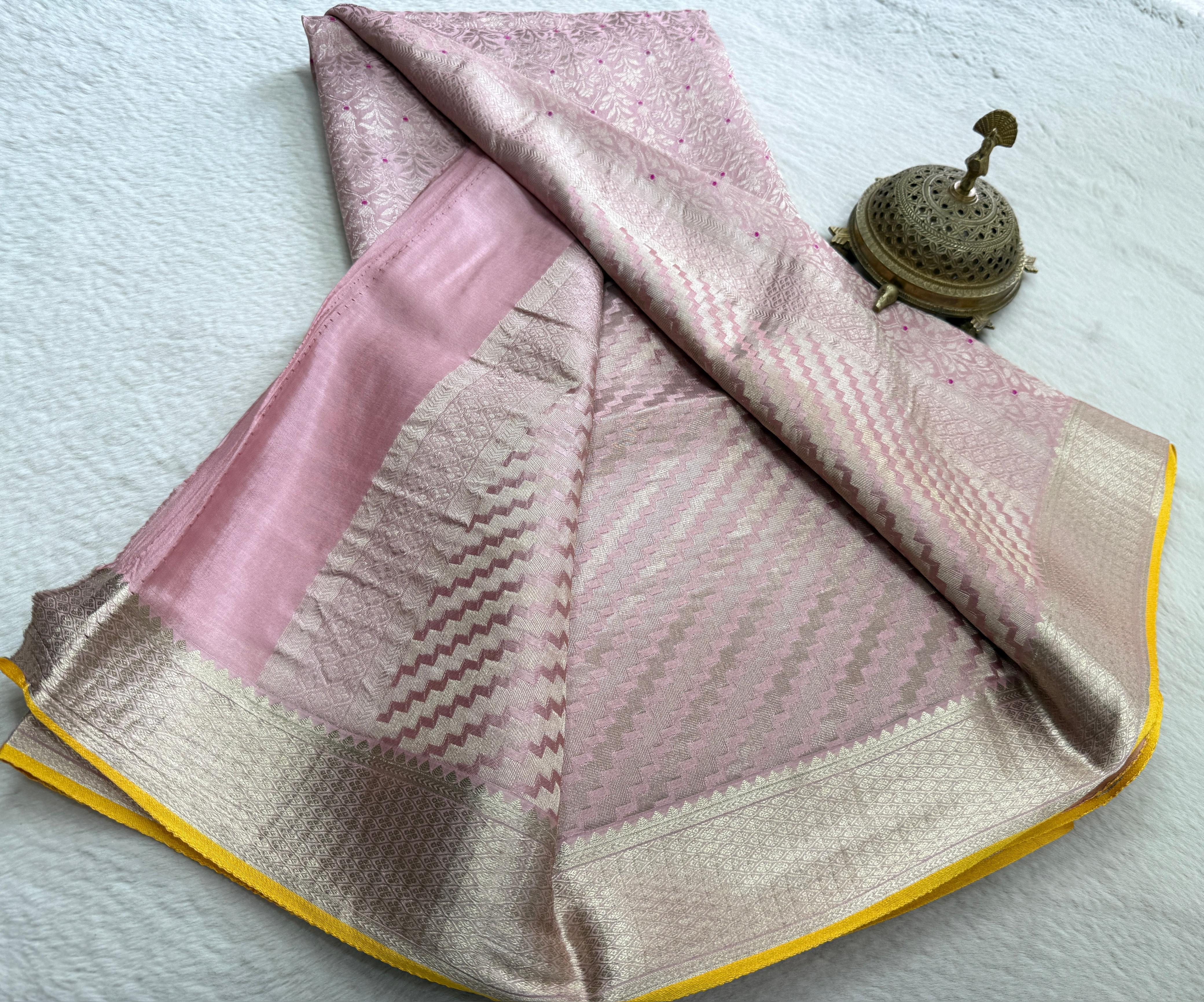 Regal Brocade Mysore Silk Saree | Silk Mark Certified Floral Zari Weaving | Rich Pallu | Premium Wedding & Festive Saree
