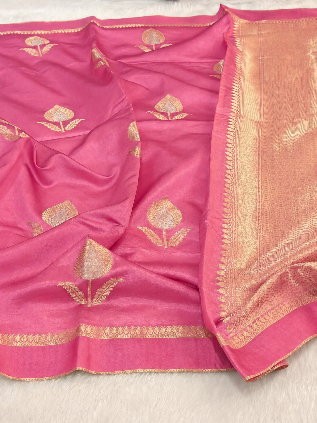 Pure Banaras Moonga Silk Saree – Raw Mango Style | Designer Traditional Saree