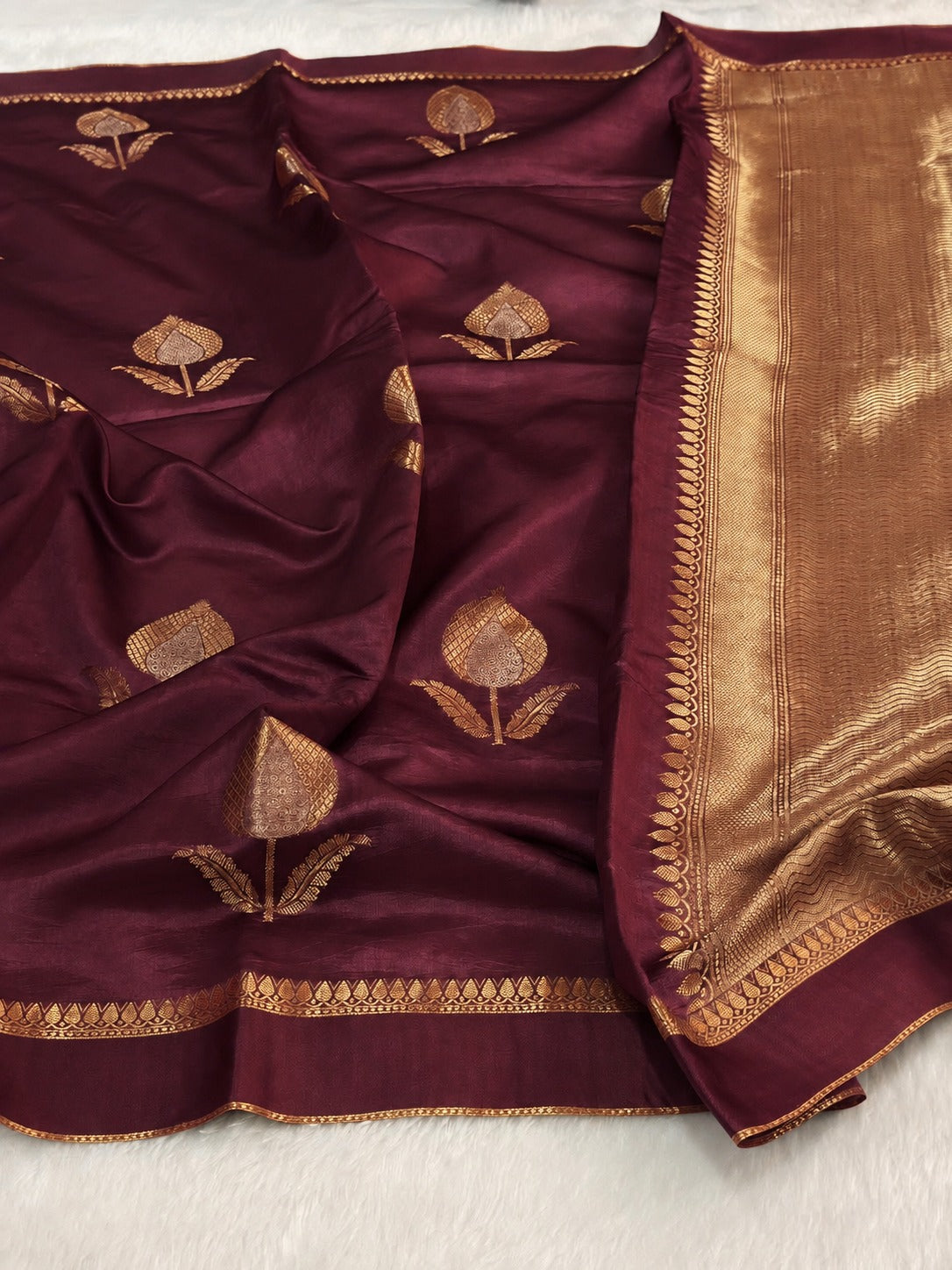 Pure Banaras Moonga Silk Saree – Raw Mango Style | Designer Traditional Saree