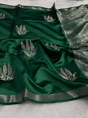 Pure Banaras Moonga Silk Saree – Raw Mango Style | Elegant Traditional Saree
