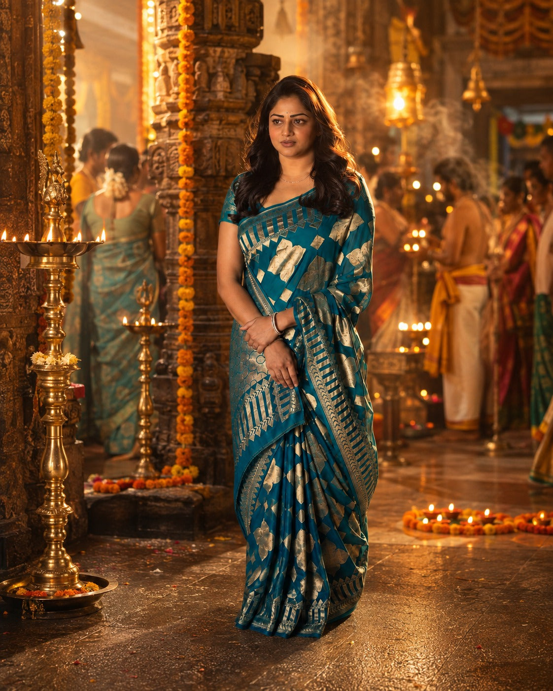 Rachita in Regal Drapes — Ayogya 2 Inspired Elegance