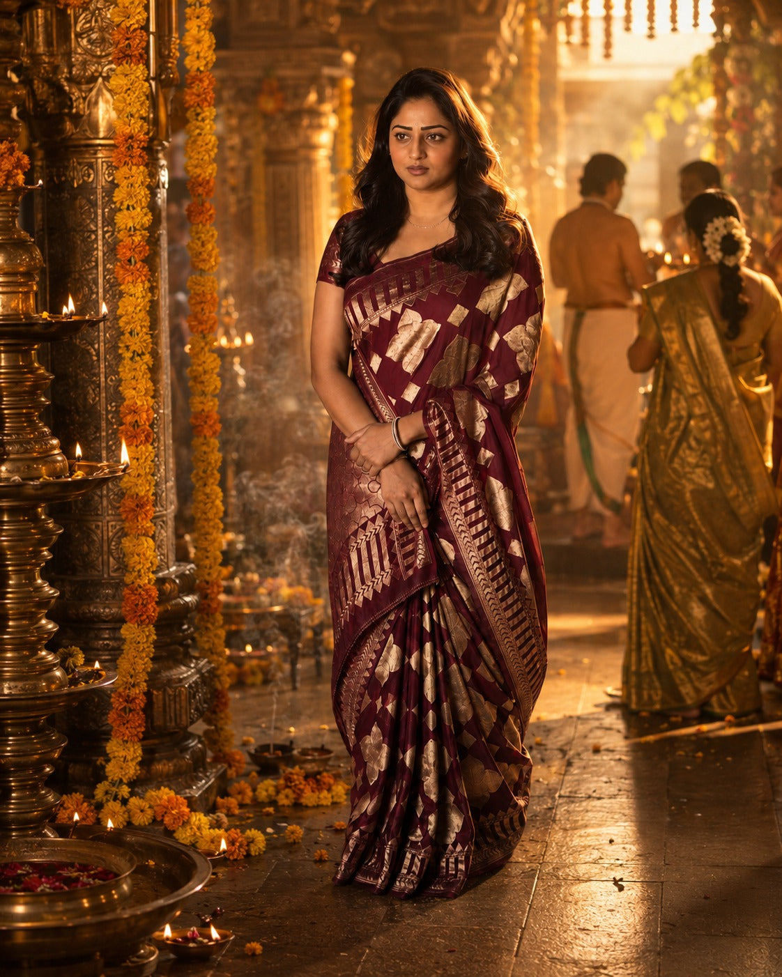 Rachita in Regal Drapes — Ayogya 2 Inspired Elegance