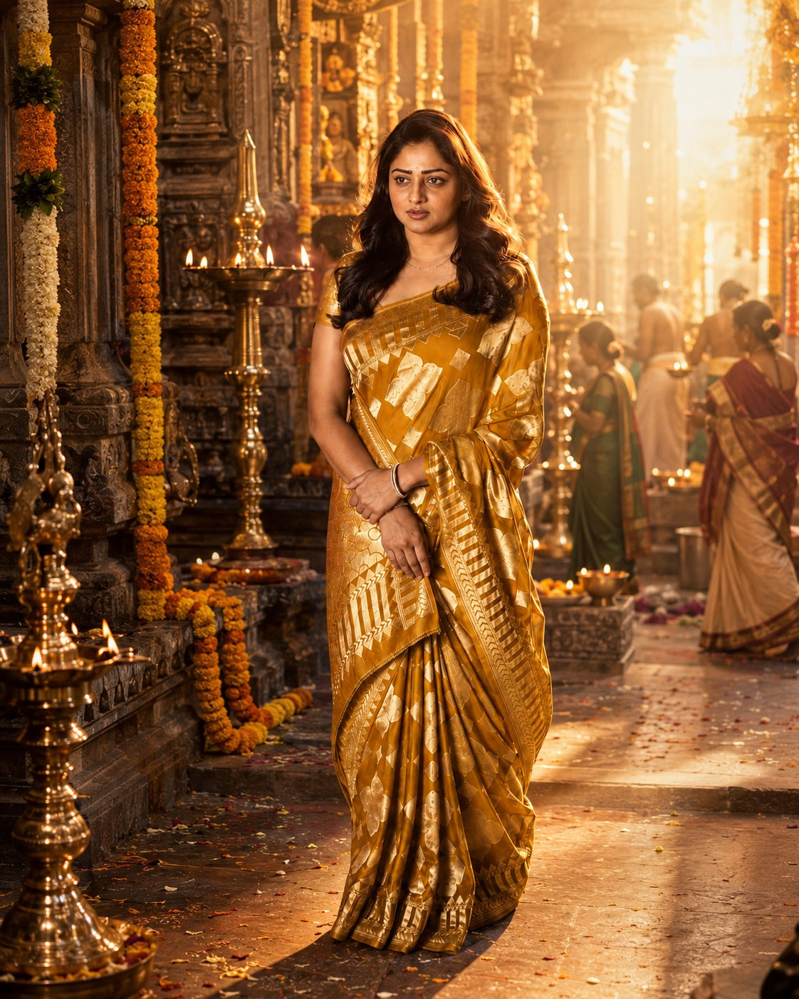 Rachita in Regal Drapes — Ayogya 2 Inspired Elegance