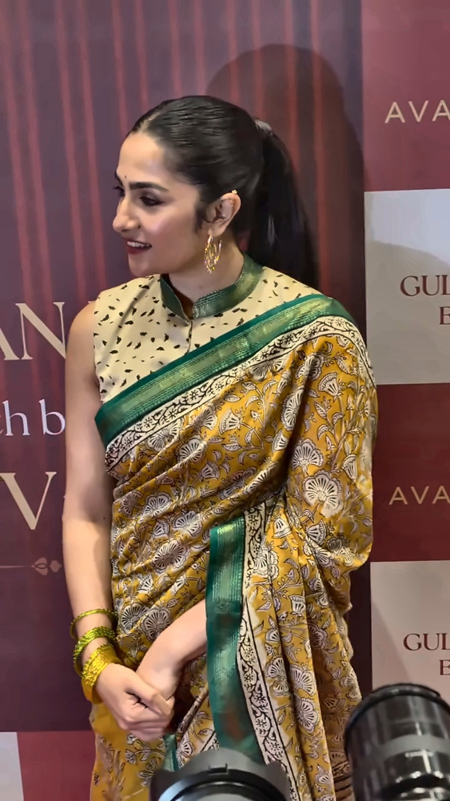 Rukmini Vasanth | Rukmini Vasanth looked radiant like an Apsara in a saree ♥️🥳
