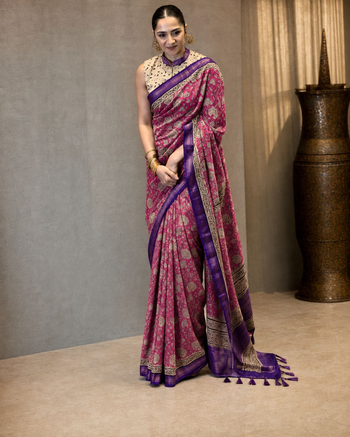 Rukmini Vasanth | Rukmini Vasanth looked radiant like an Apsara in a saree ♥️🥳