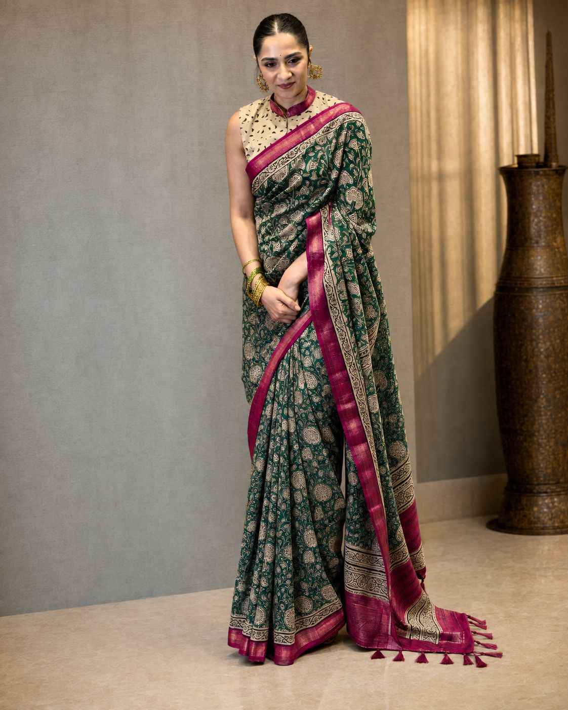 Rukmini Vasanth | Rukmini Vasanth looked radiant like an Apsara in a saree ♥️🥳