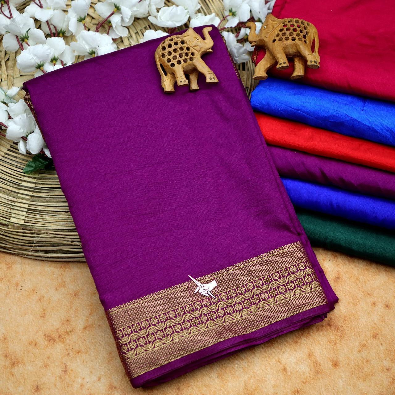 Royal Radiance: Mysore Crepe Silk Saree