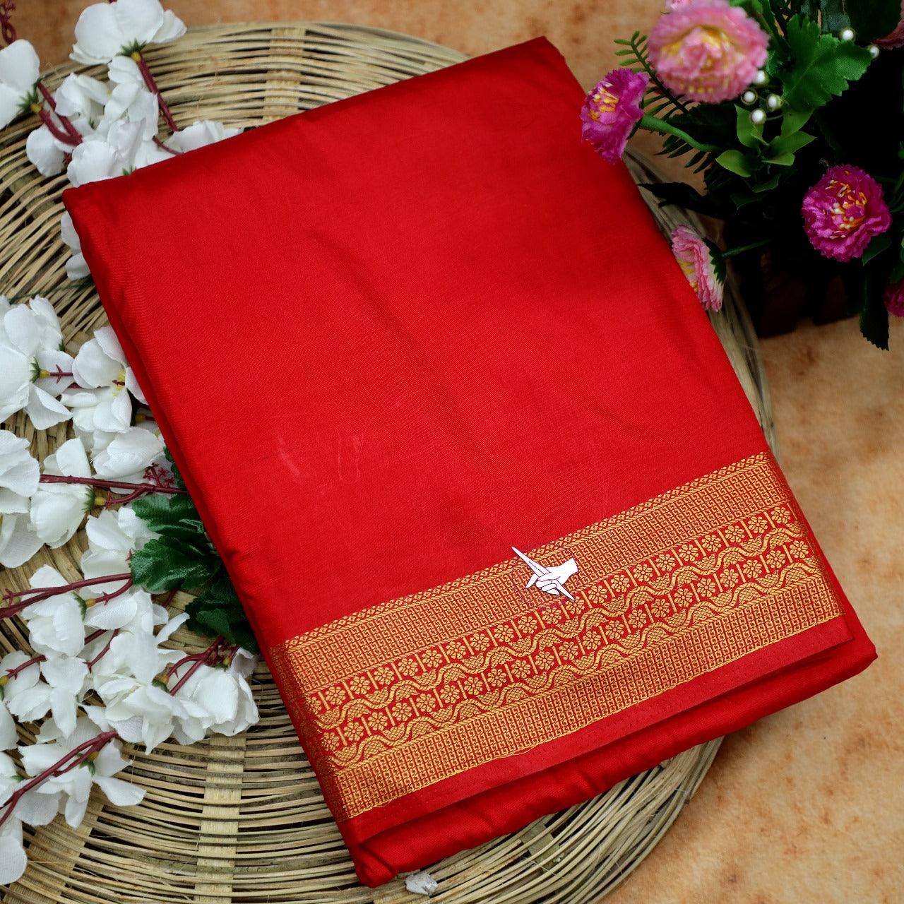 Royal Radiance: Mysore Crepe Silk Saree