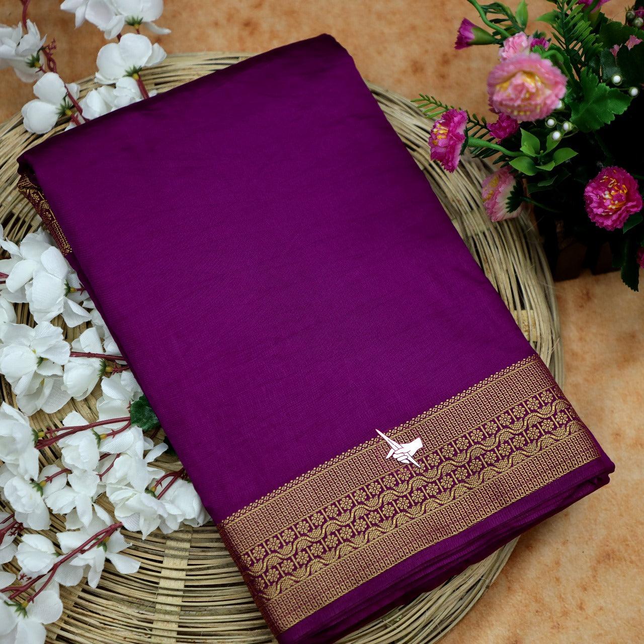 Royal Radiance: Mysore Crepe Silk Saree