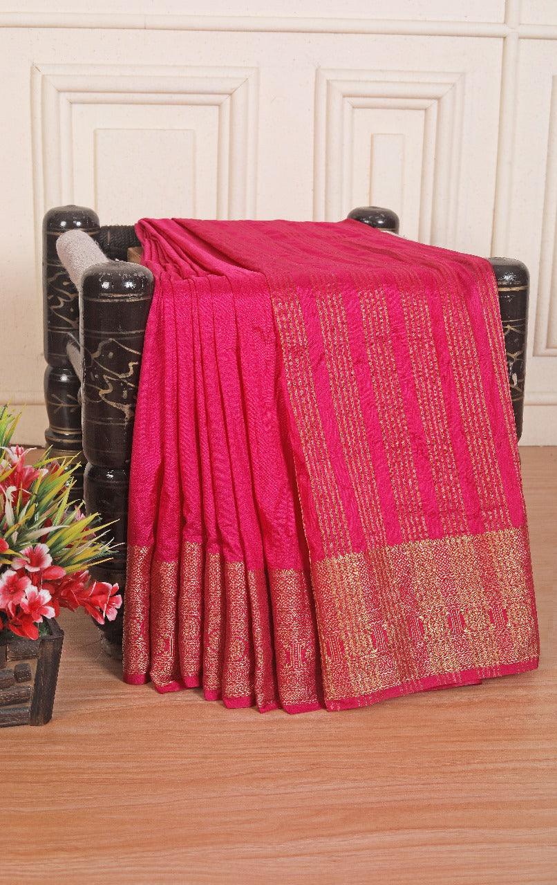 Pure Mysore Silk Sarees: Where Tradition Meets Luxury in Magenta