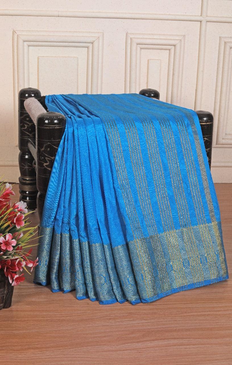 Pure Mysore Silk Sarees: Serenity and Elegance in Sky Blue
