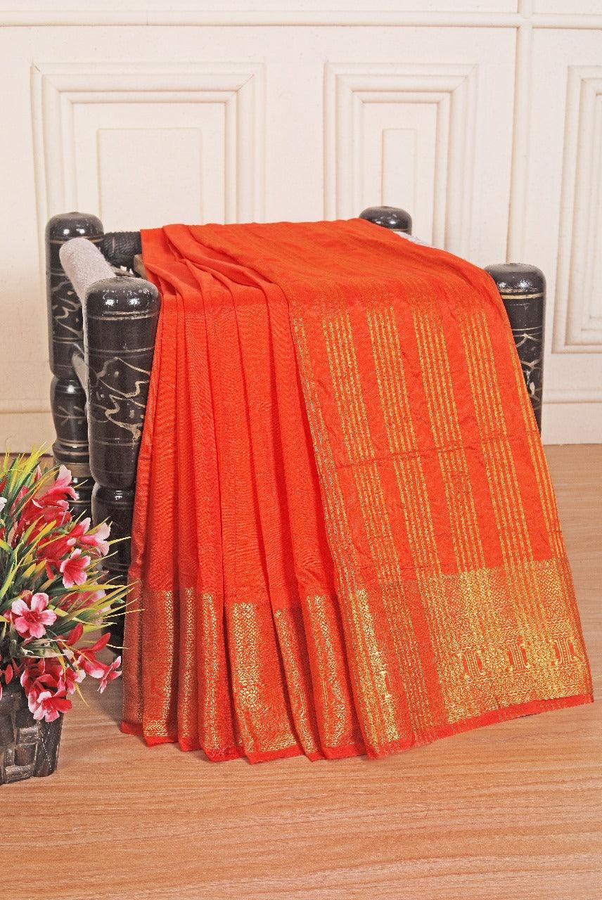 Pure Mysore Silk Sarees: Where Tradition Meets Luxury in Orange