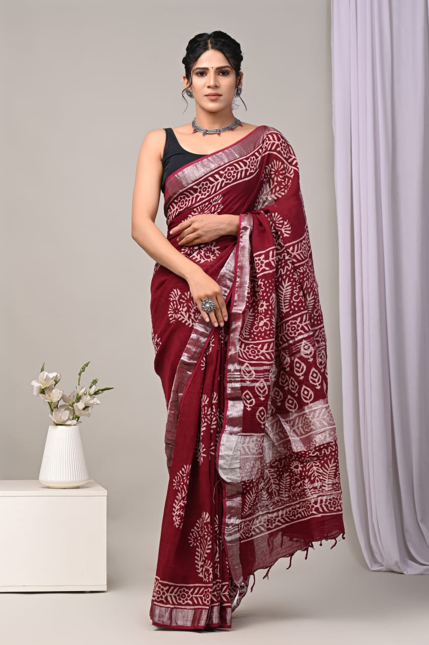 Pure Linen Elegance: Sarees for Any Occasion