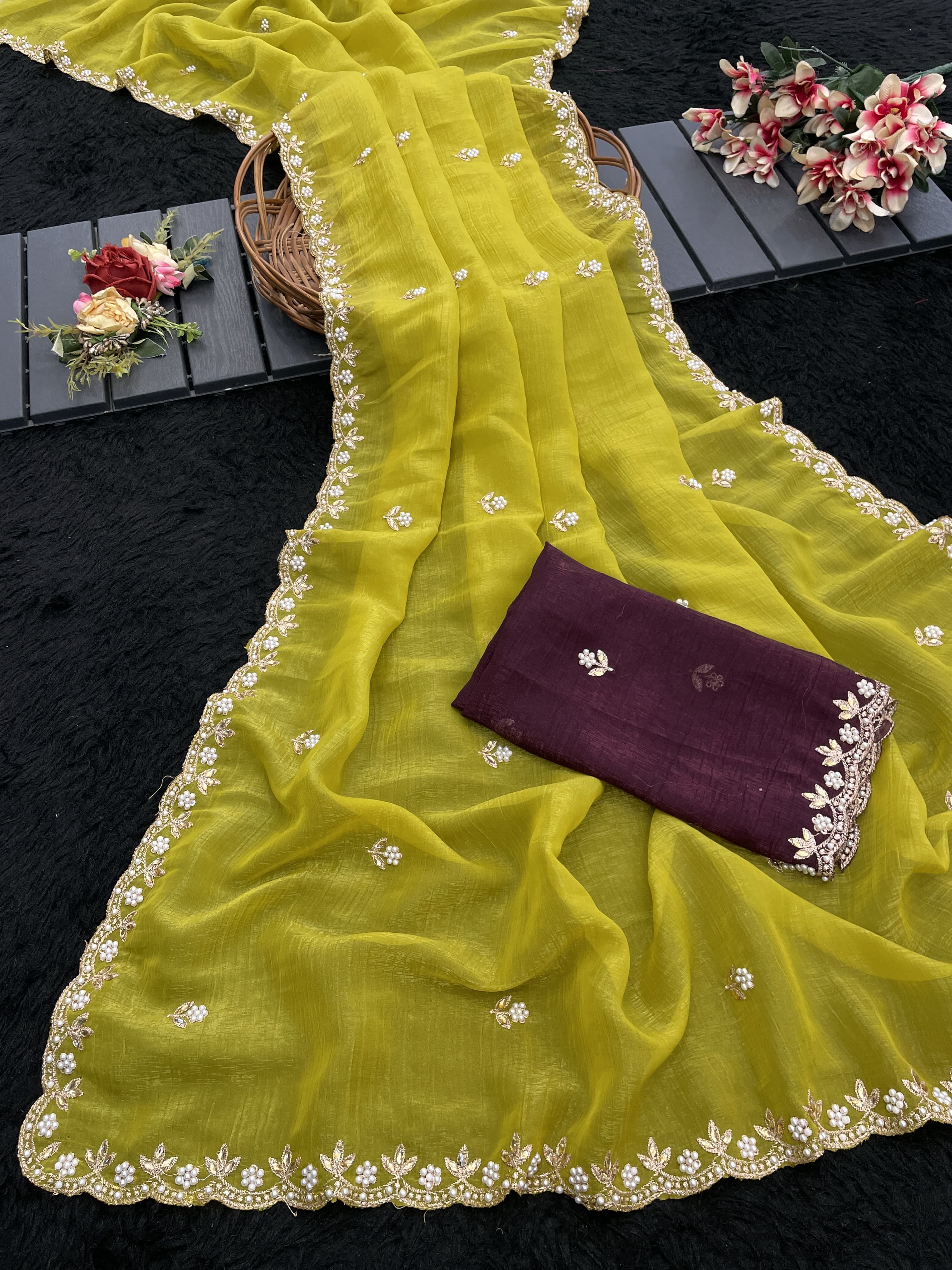 An Ode to Tradition: Embroidered Saree with a Contemporary Twist