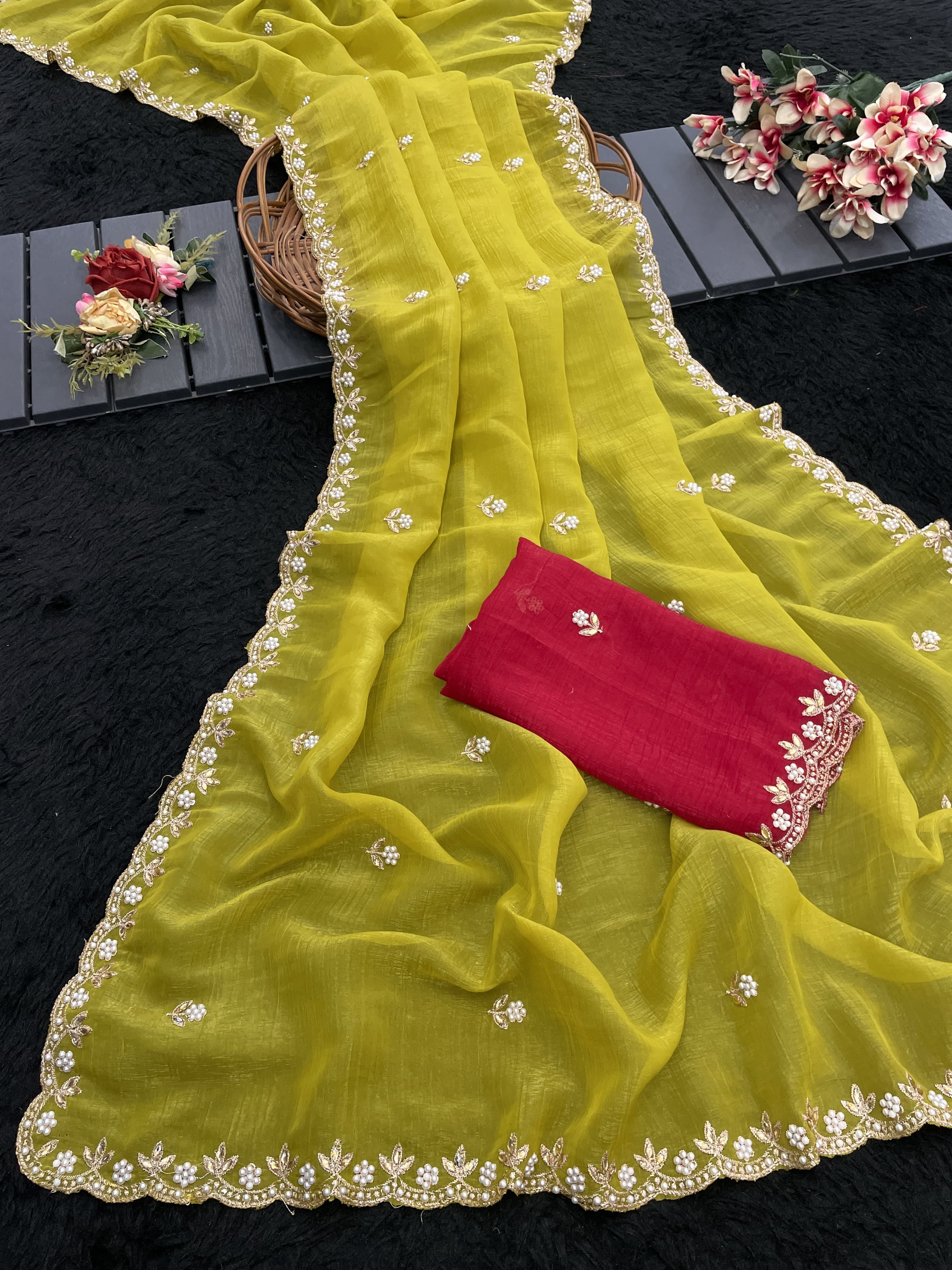 An Ode to Tradition: Embroidered Saree with a Contemporary Twist