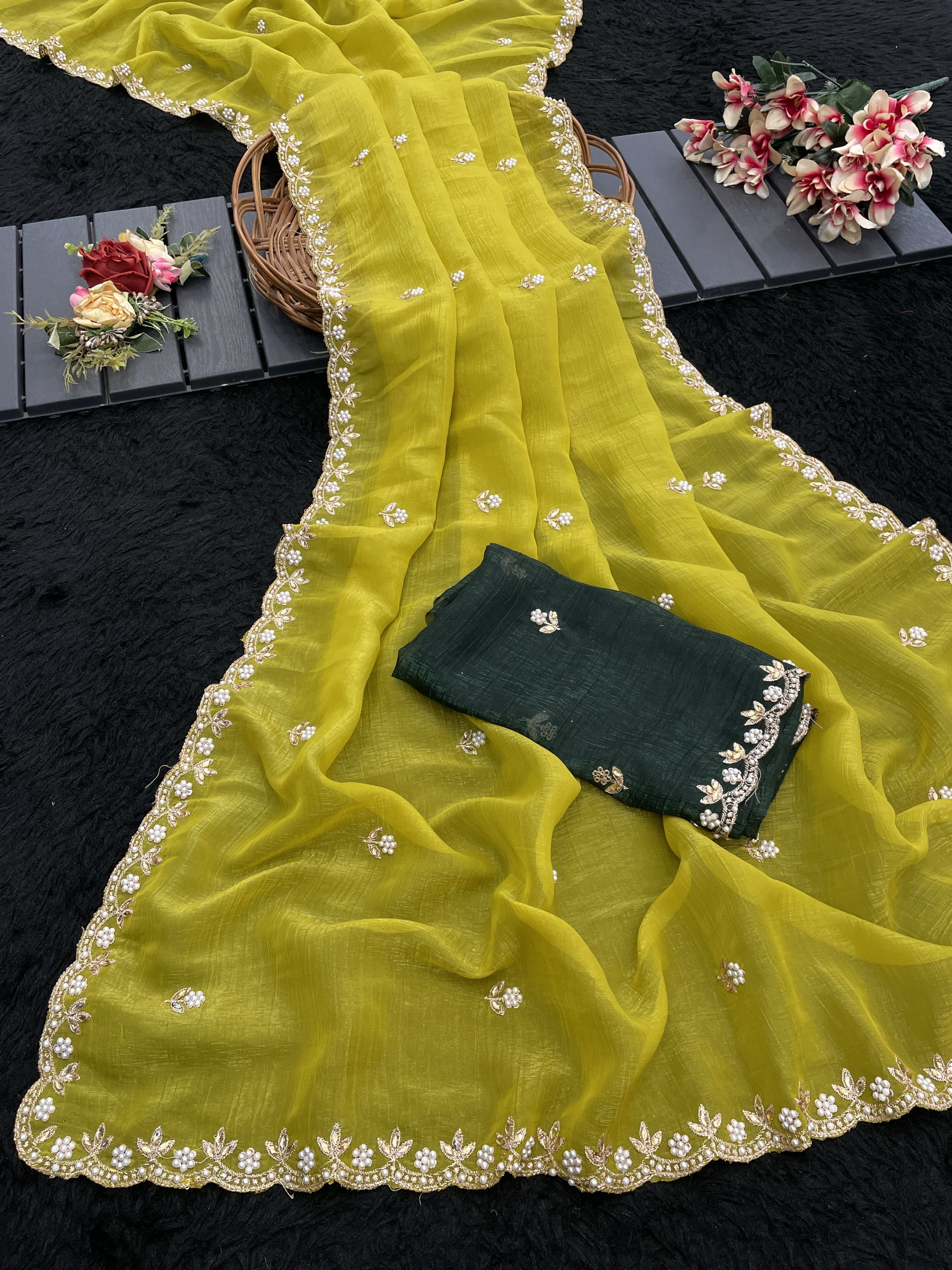 An Ode to Tradition: Embroidered Saree with a Contemporary Twist
