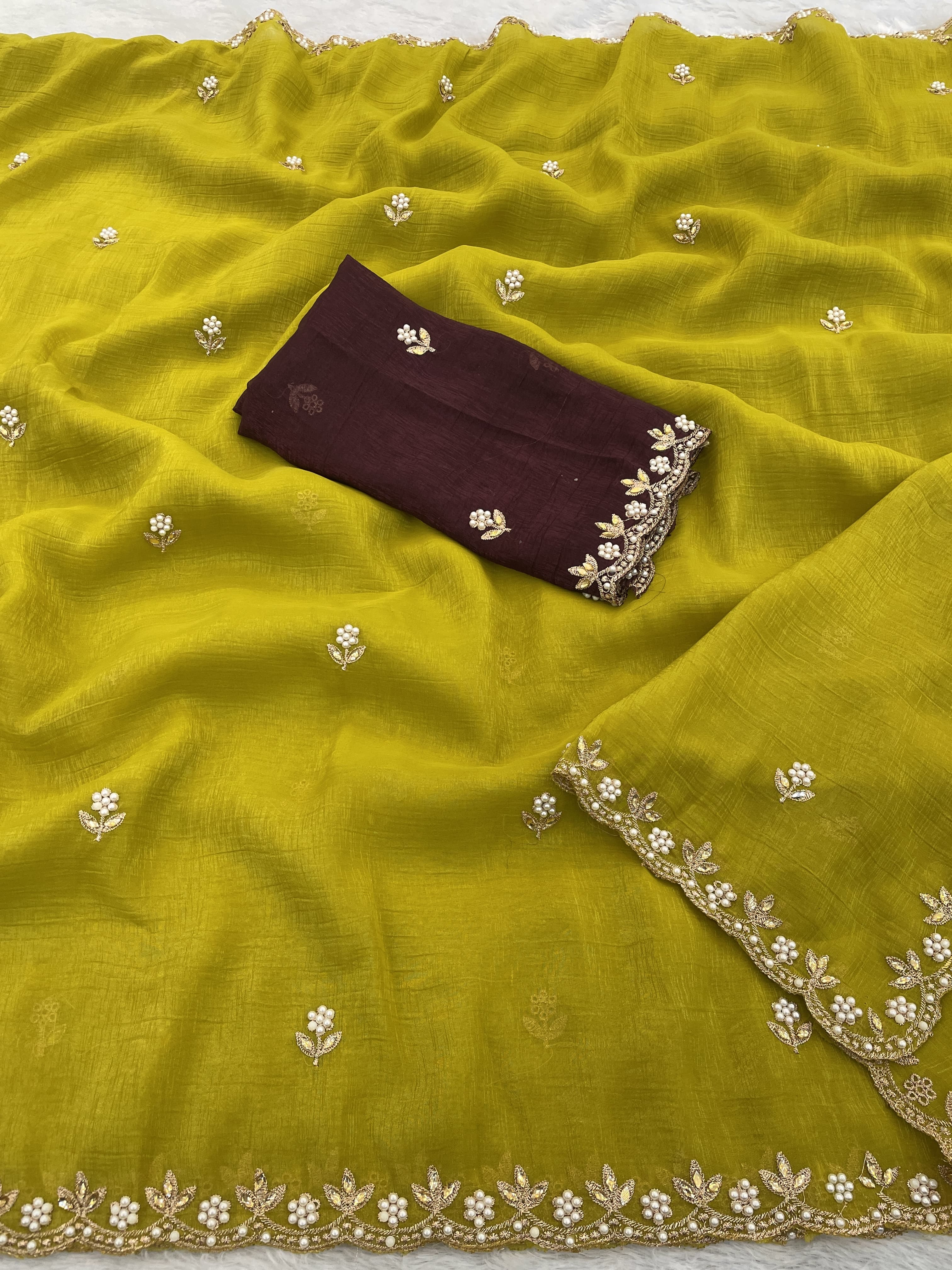 An Ode to Tradition: Embroidered Saree with a Contemporary Twist