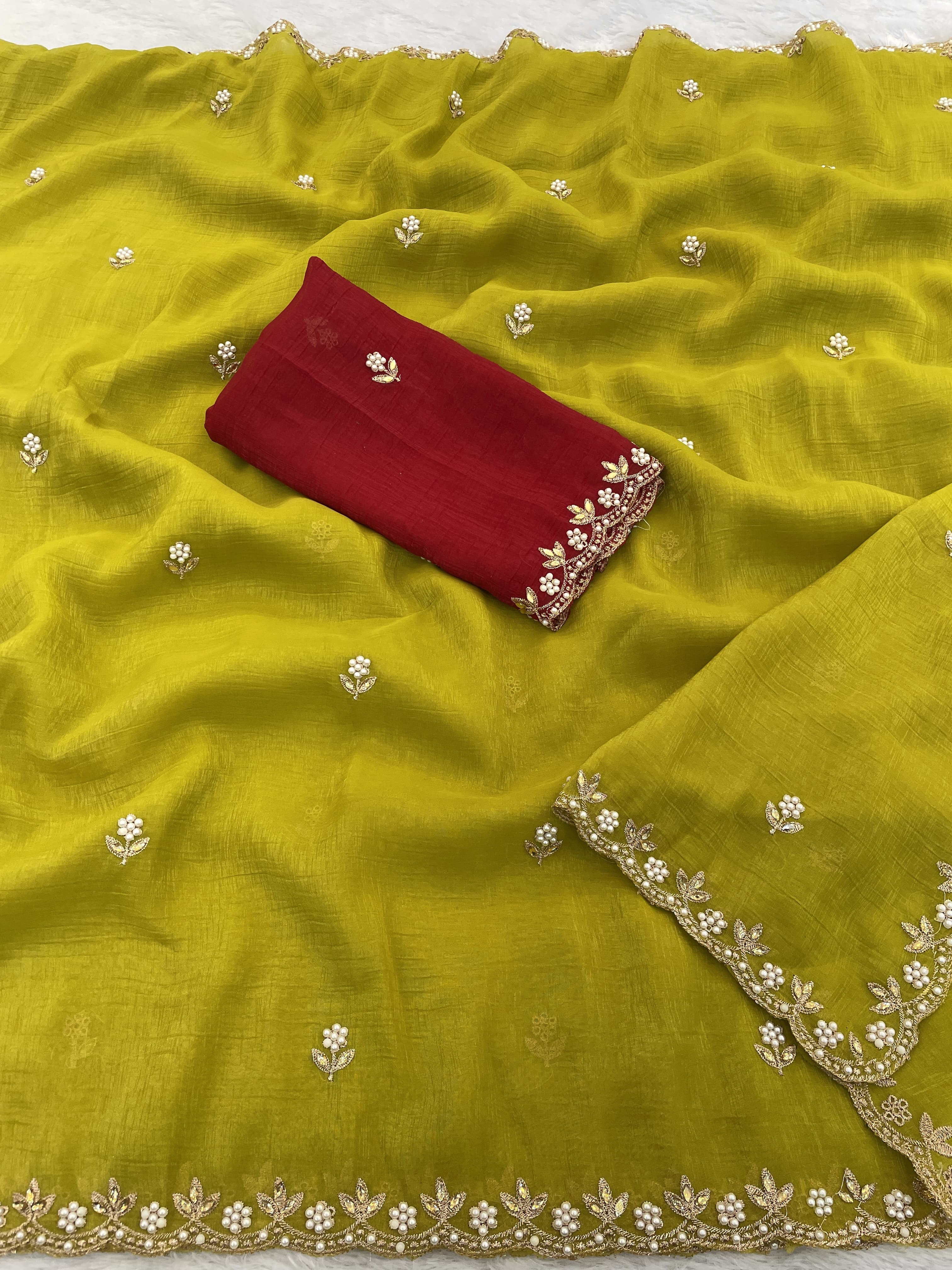 An Ode to Tradition: Embroidered Saree with a Contemporary Twist