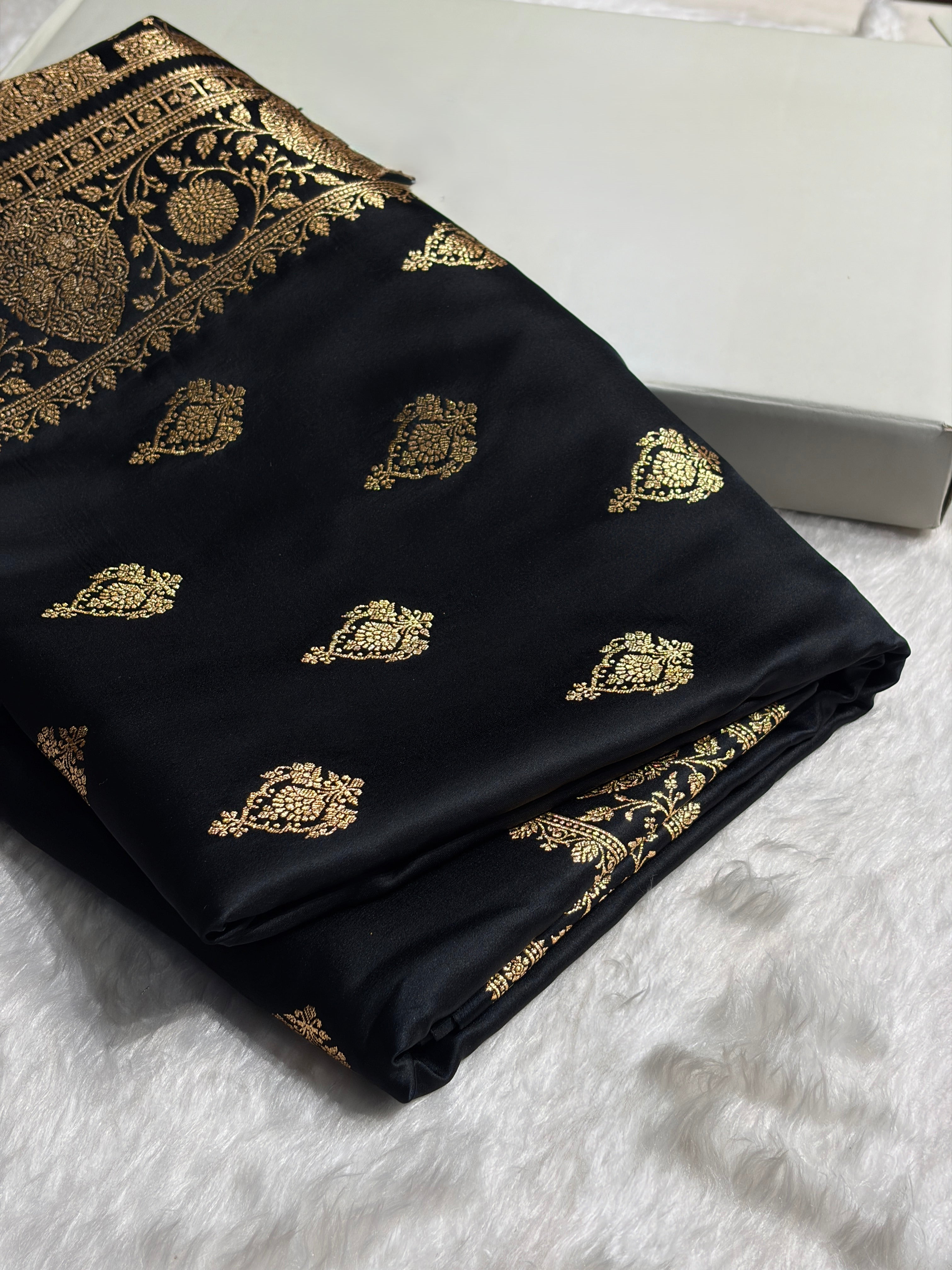 Mysorepattu Premium Satin Katan Silk Saree for Women | Jacquard Loom Woven Designer Saree