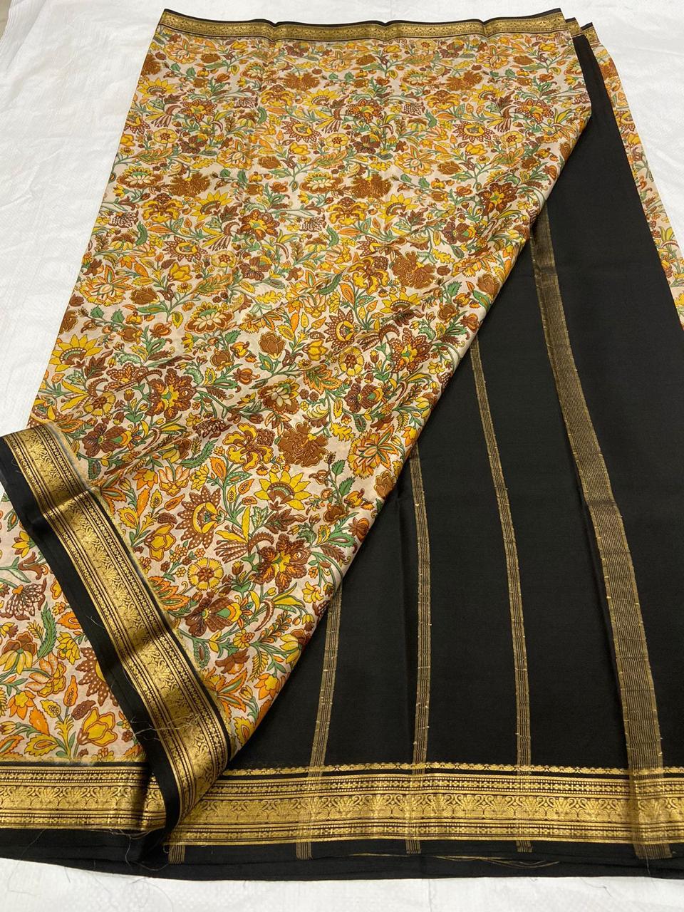 PAVITRA PURE KUBERA PATTU PATTERN SAREE DIGITAL PRINT (Copy)