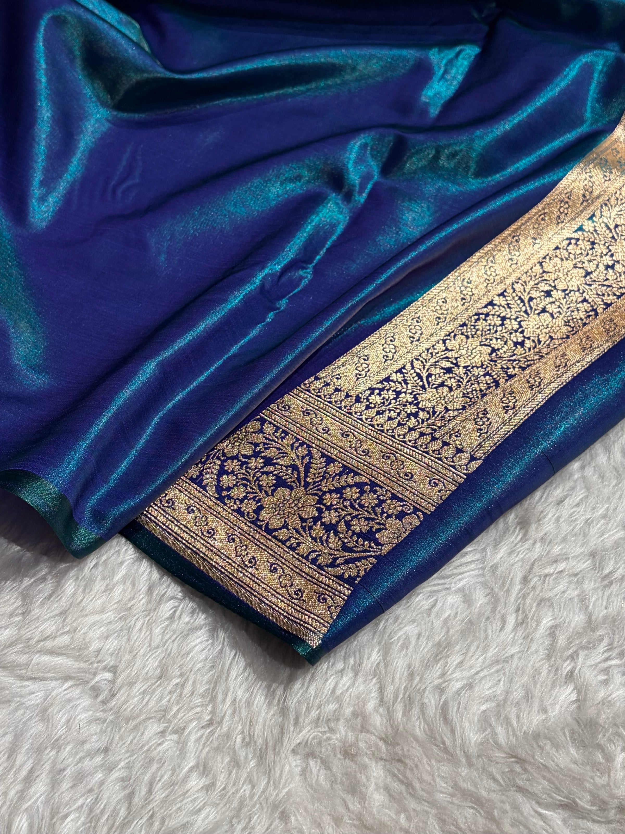 Cross Pattern Banarasi Satin Silk Saree in Maroon | Premium Jacquard Weave