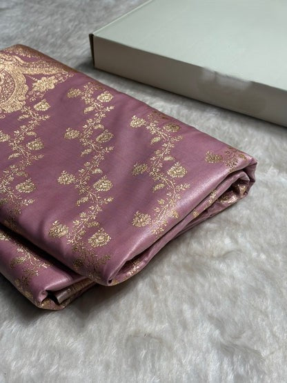 Banarasi Cross Jaal Satin Katan Silk Saree | Jacquard Woven Traditional Banarasi Saree