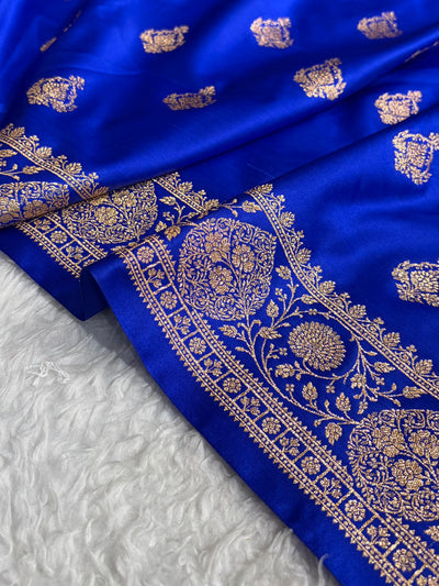 Mysorepattu Premium Satin Katan Silk Saree for Women | Jacquard Loom Woven Designer Saree