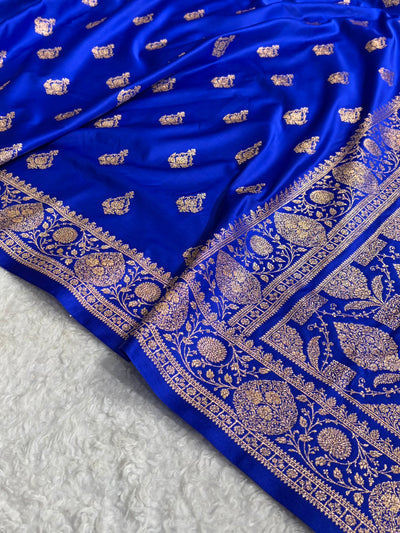 Mysorepattu Premium Satin Katan Silk Saree for Women | Jacquard Loom Woven Designer Saree