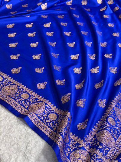 Mysorepattu Premium Satin Katan Silk Saree for Women | Jacquard Loom Woven Designer Saree