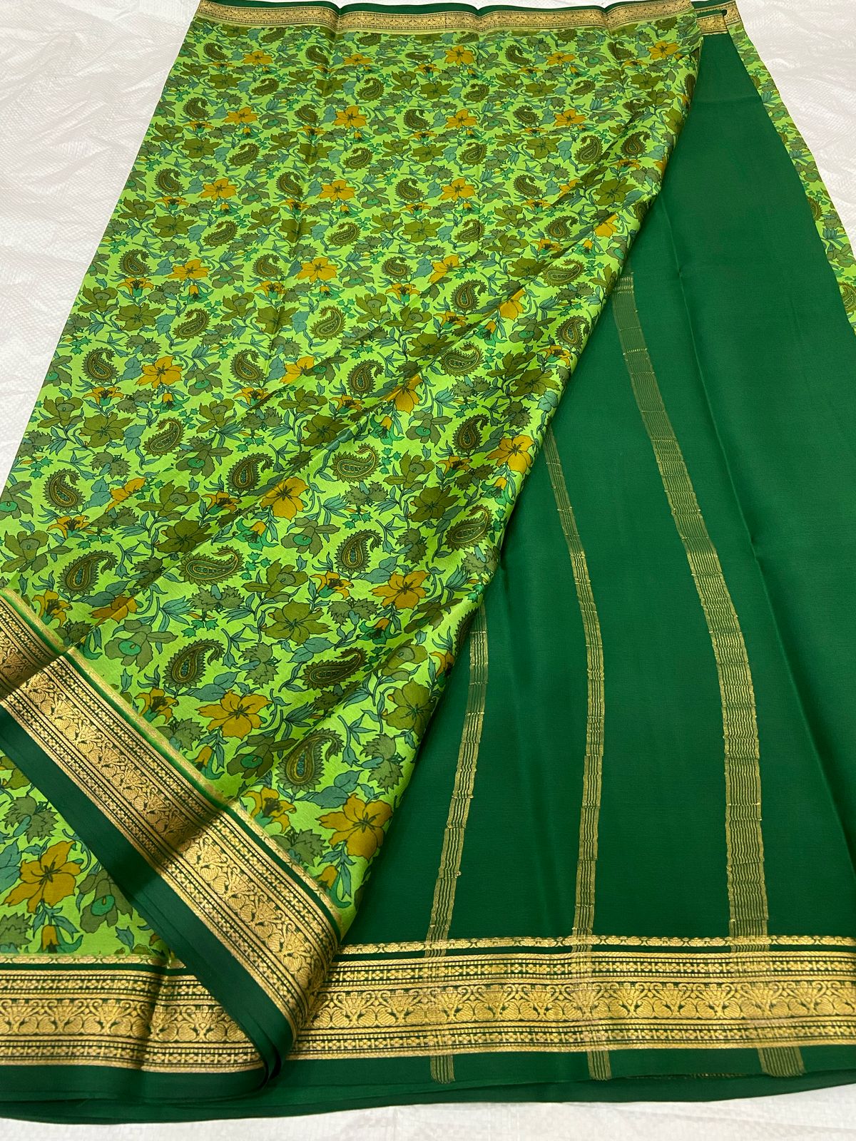 PAVITRA PURE KUBERA PATTU PATTERN SAREE DIGITAL PRINT (Copy)