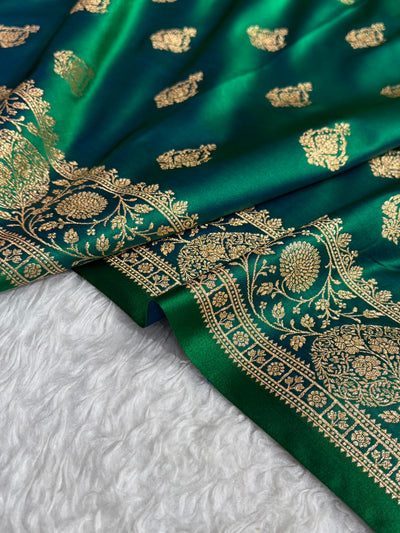 Mysorepattu Premium Satin Katan Silk Saree for Women | Jacquard Loom Woven Designer Saree
