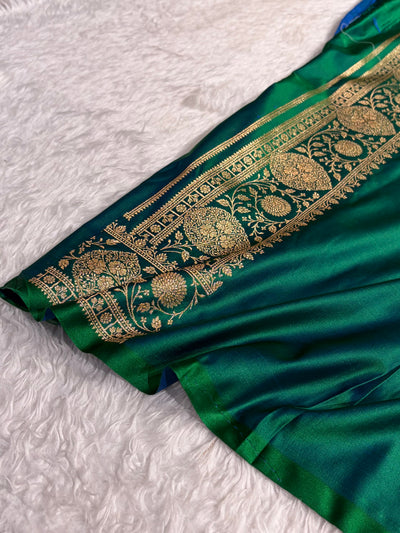 Mysorepattu Premium Satin Katan Silk Saree for Women | Jacquard Loom Woven Designer Saree