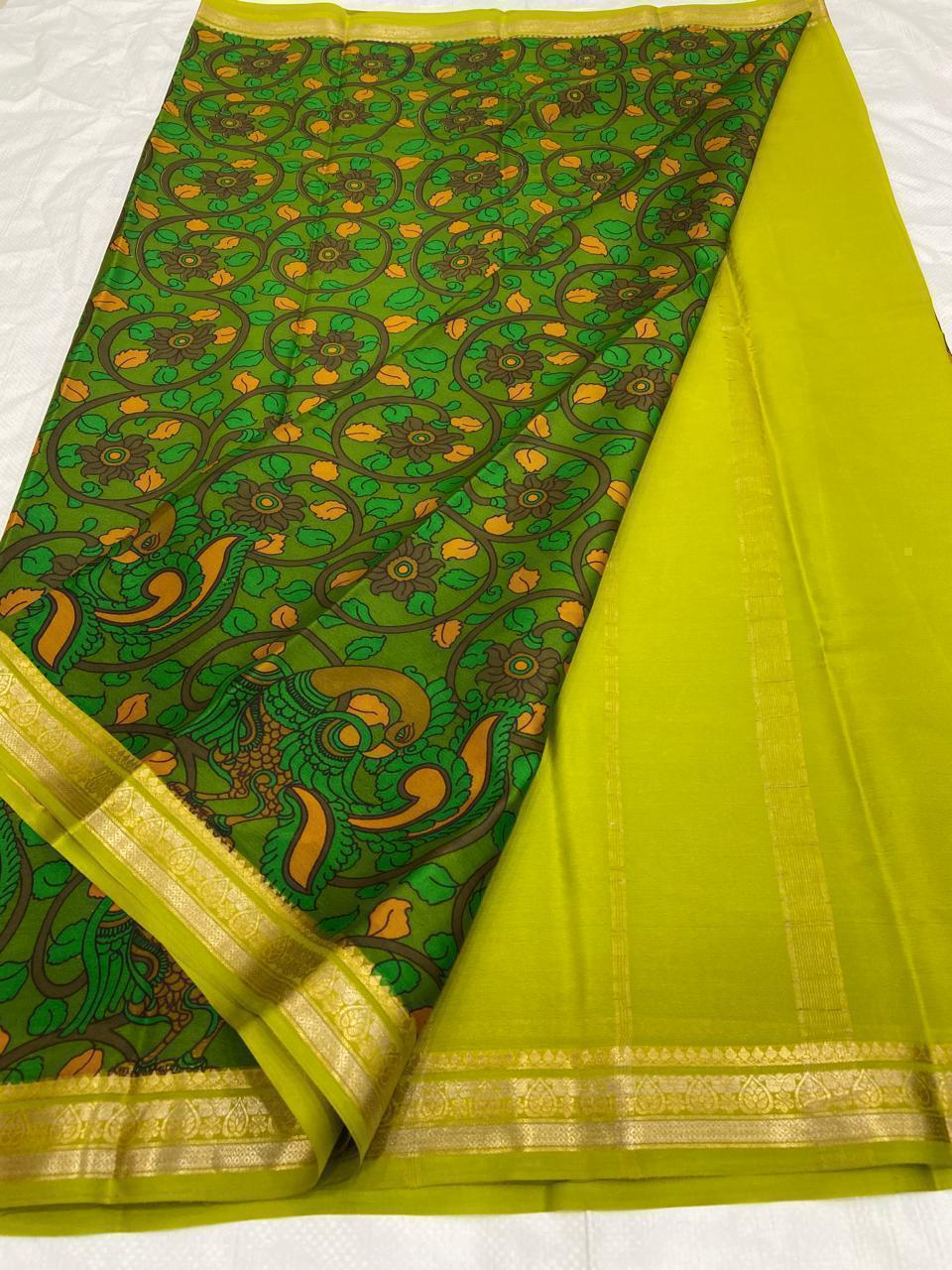 PAVITRA PURE KUBERA PATTU PATTERN SAREE DIGITAL PRINT (Copy)