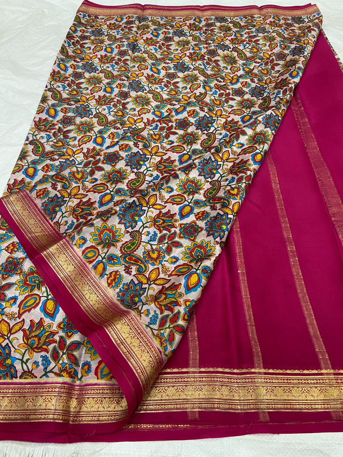PAVITRA PURE KUBERA PATTU PATTERN SAREE DIGITAL PRINT (Copy)