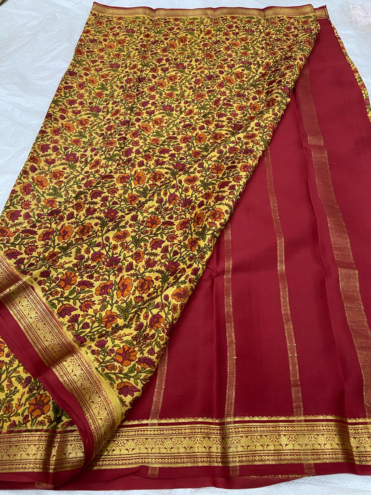 PAVITRA PURE KUBERA PATTU PATTERN SAREE DIGITAL PRINT (Copy)