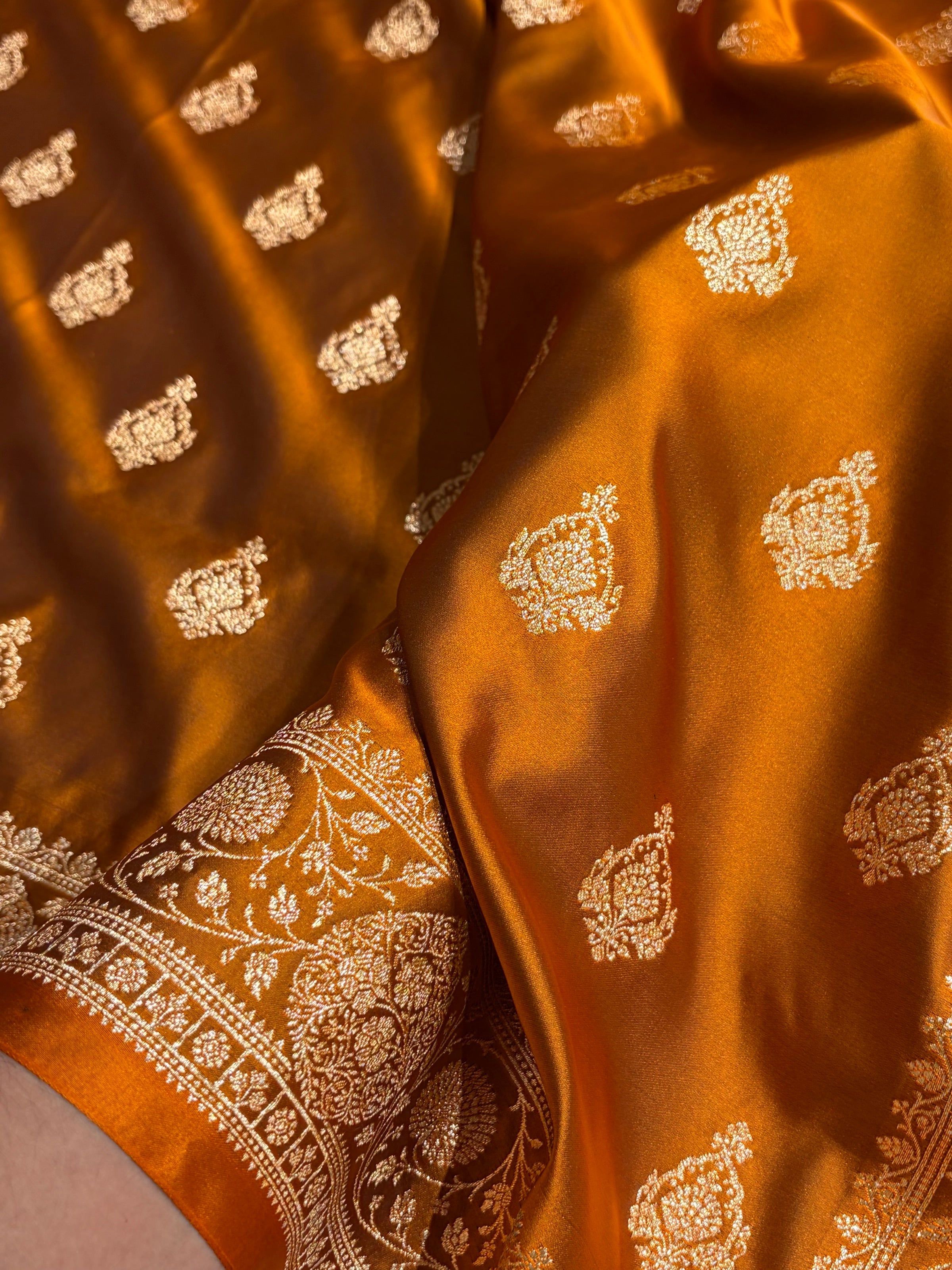 Mysorepattu Premium Satin Katan Silk Saree for Women | Jacquard Loom Woven Designer Saree