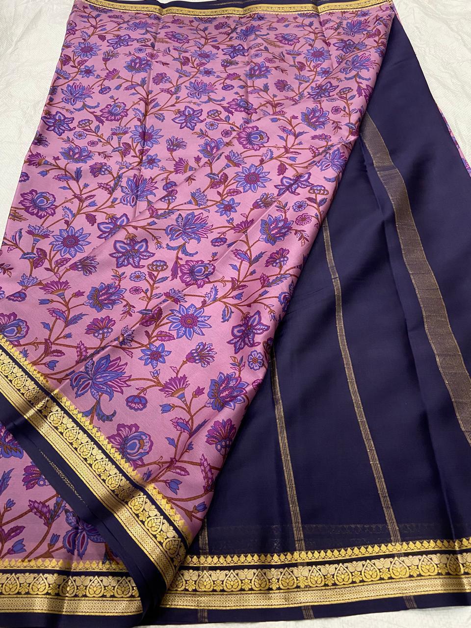 PAVITRA PURE KUBERA PATTU PATTERN SAREE DIGITAL PRINT (Copy)