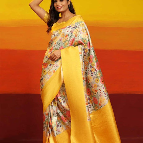 PAVITRA PURE KUBERA PATTU PATTERN SAREE DIGITAL PRINT