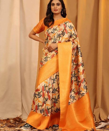 PAVITRA PURE KUBERA PATTU PATTERN SAREE DIGITAL PRINT