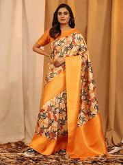 Majestic Charm: Digital Print Kubera Pattu Saree