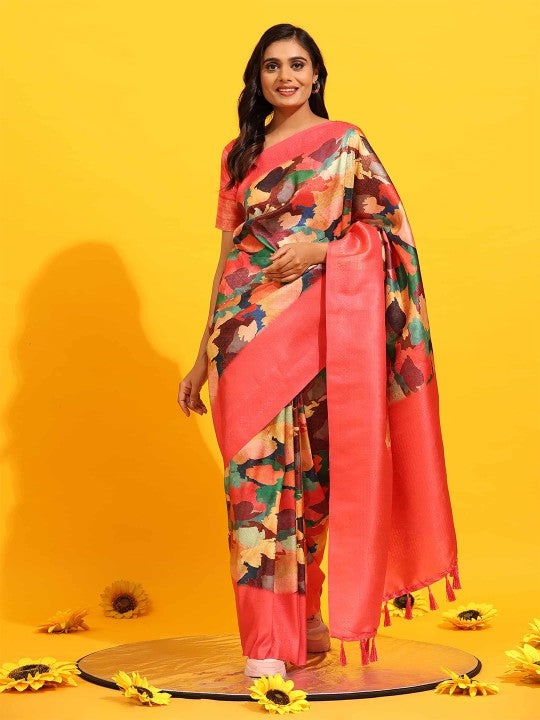 PAVITRA PURE KUBERA PATTU PATTERN SAREE DIGITAL PRINT