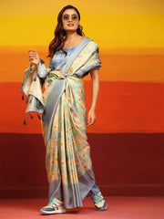Timeless Elegance: Pavitra Kubera Pattu Print Saree